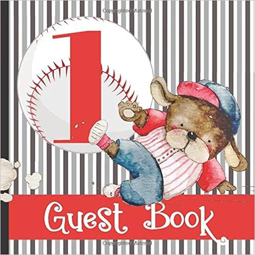 Guest Book: Baseball Theme Cute 1st Birthday Party Guest Book Includes Gift Tracker and Picture M... | Amazon (US)