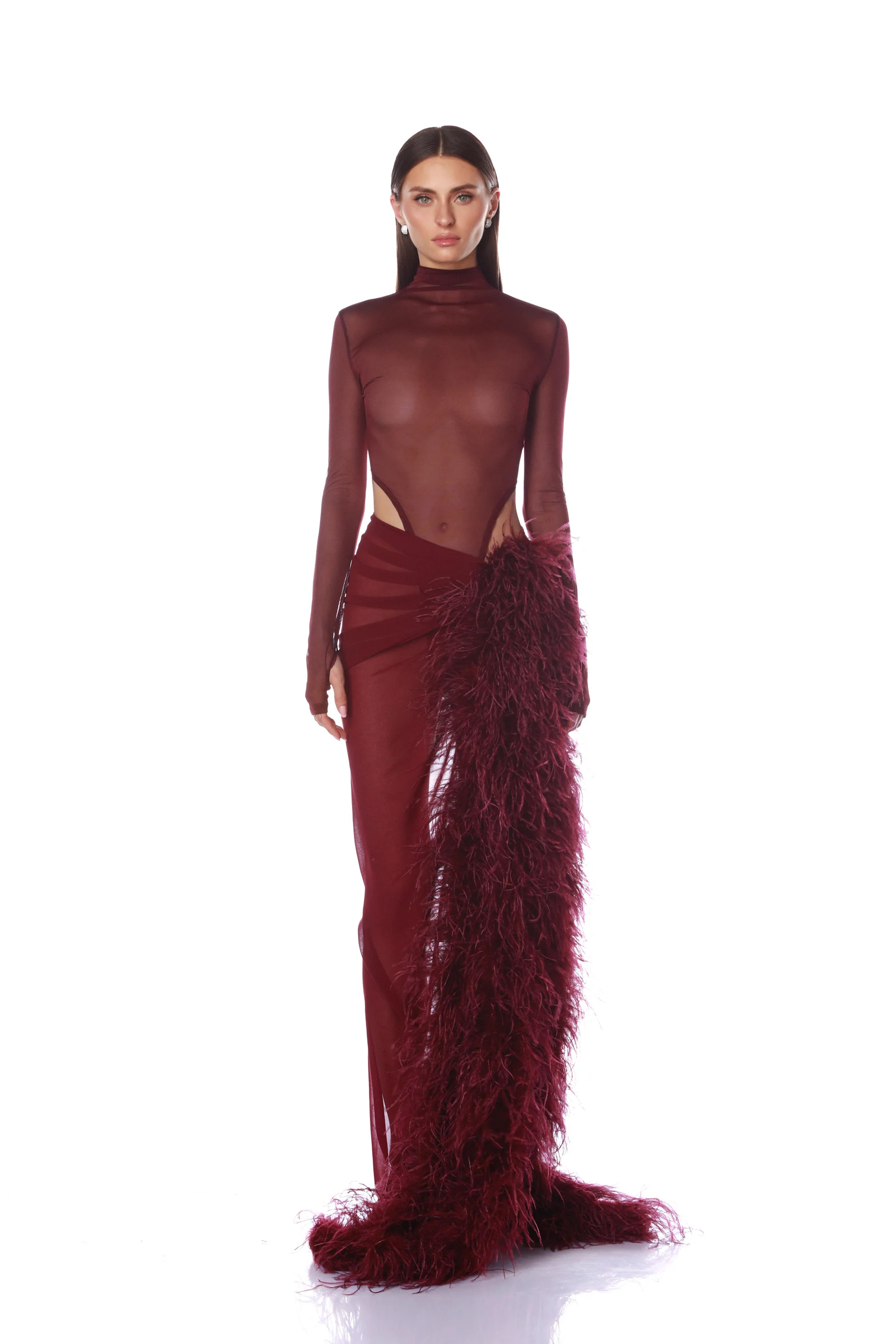 Elle Burgundy Skirt | Bronx and Banco