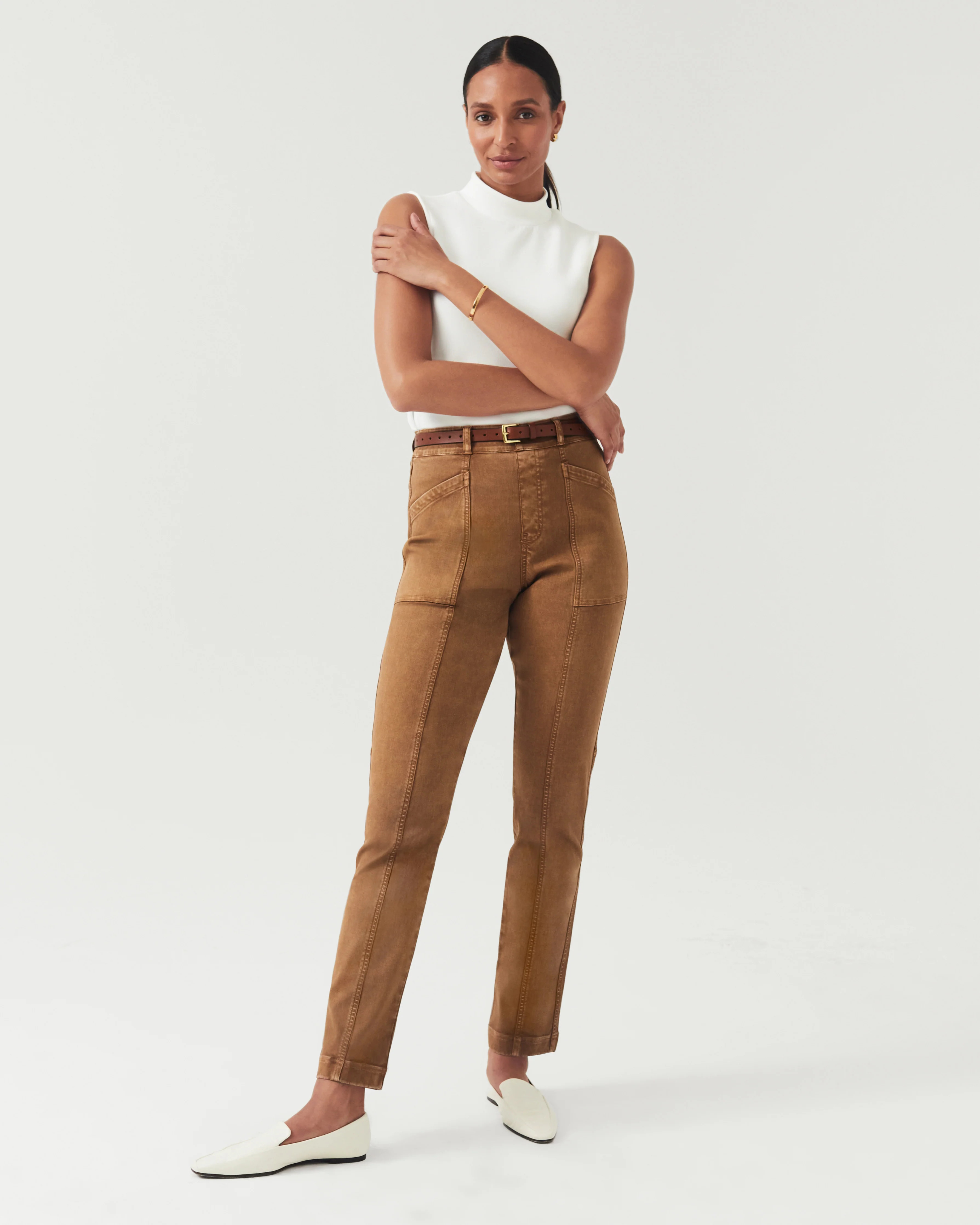 Stretch Twill Straight Leg Pant | Spanx