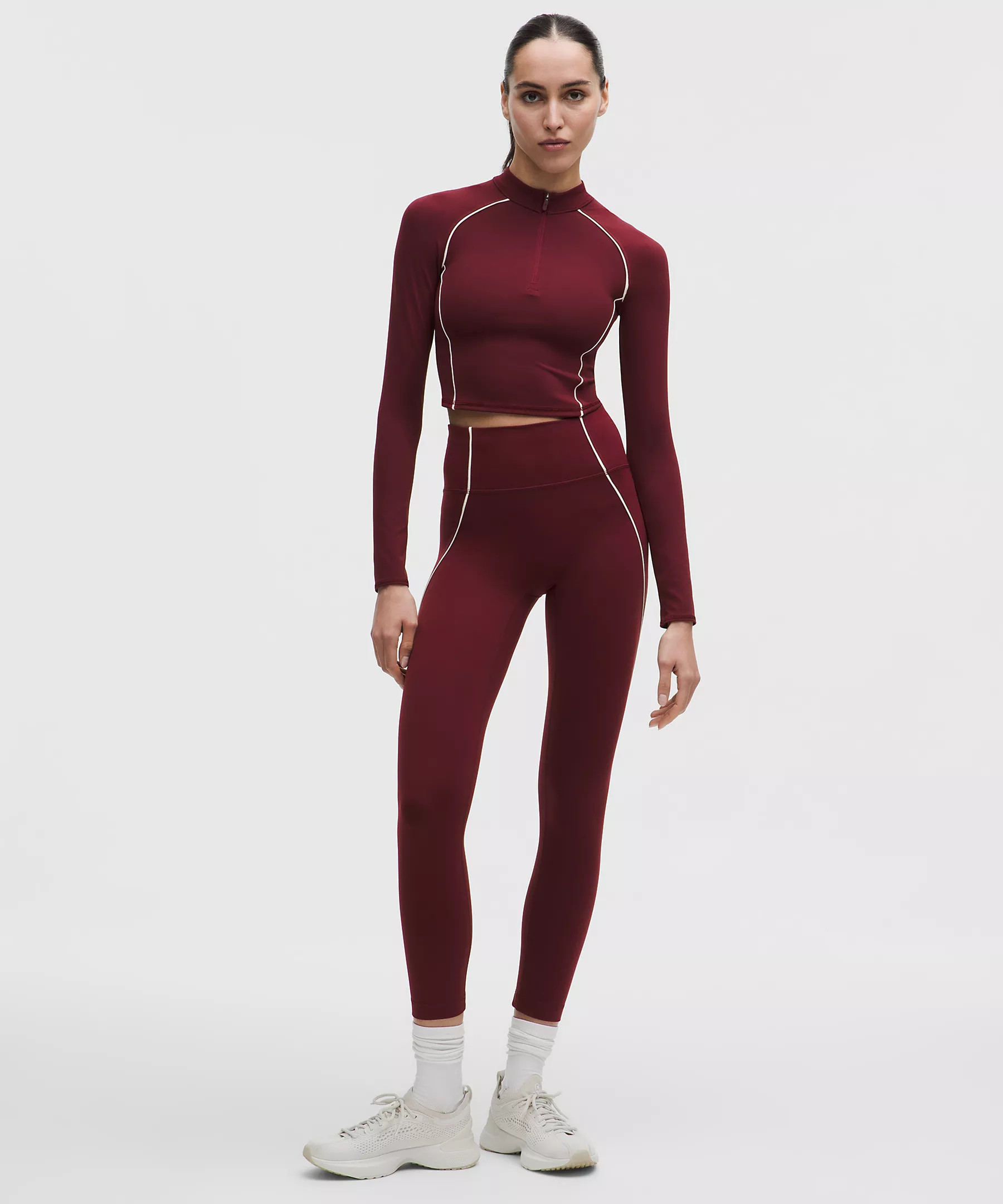 Wunder Train Cropped Long-Sleeve Half Zip | Lululemon (US)