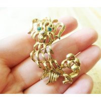 Antique Gold Filled Green Eyed Dog Art Deco Brooch, Charming Piece, Lovely Gift Idea, Must See, Look | Etsy (US)