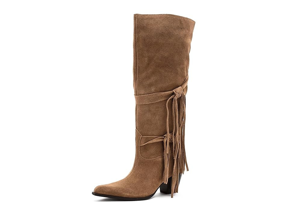 Free People Fast Lane Fringe Boots Women's Boots Sand : EU 40 (US Women's 10) M, Suede | Zappos