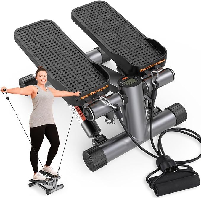 Sportsroyals Stair Stepper for Exercise, Mini Steppers with Resistance Band, Hydraulic Fitness St... | Amazon (US)
