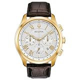 Bulova Men's Classic Wilton Brown Leather Strap Watch | 46.5mm | 97B169 | Amazon (US)