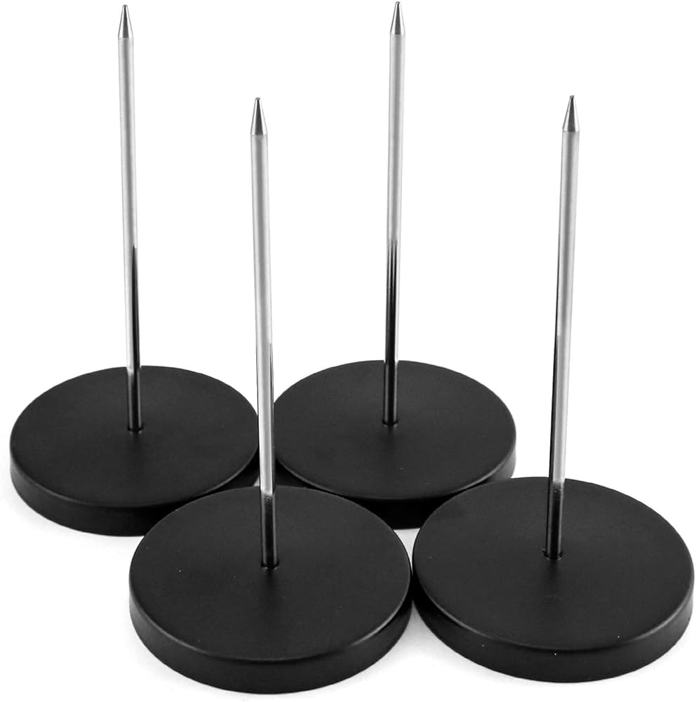 QWORK Desk Receipt Holder, 4 Pack Spike Stick Receipts Check Bill Fork Restaurant Check Spindle, ... | Amazon (US)