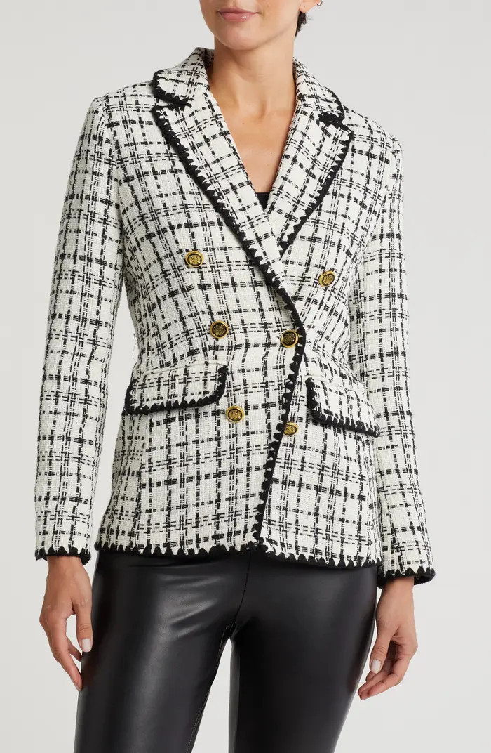 Stitch Trim Tweed Blazer | Nordstrom Rack