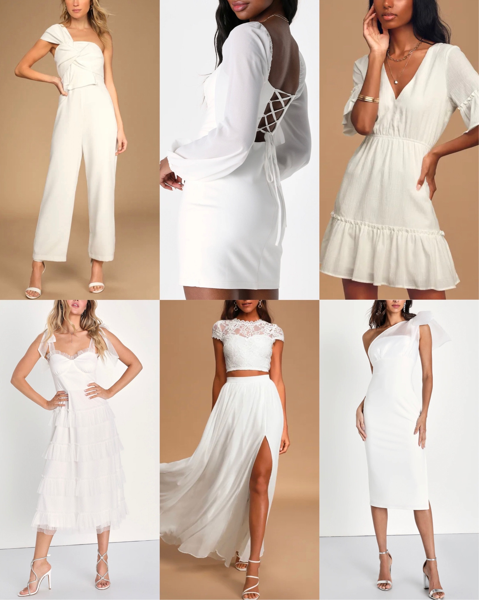 Pretty white dresses and sets on sale for labor day. Bridal shower, bachelorette, rehearsal dinner, honeymoon, even more low key wedding looks. Under $50. 

#LTKwedding #LTKsalealert #LTKunder50