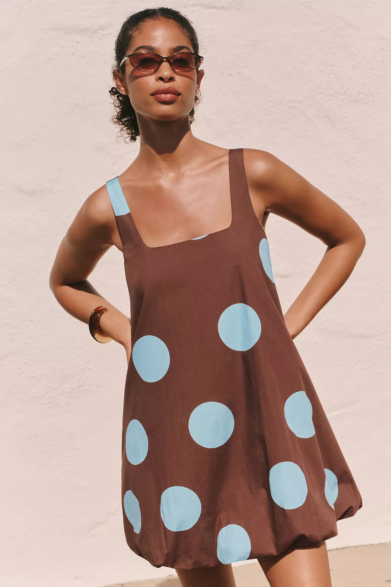 Maeve Poplin Bubble Mini Dress | Anthropologie (US)