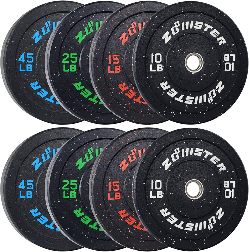 Bumper Plate Olympic Weight Plate High Bounce Bumper Weight Plate with Steel Insert Strength Trai... | Amazon (US)