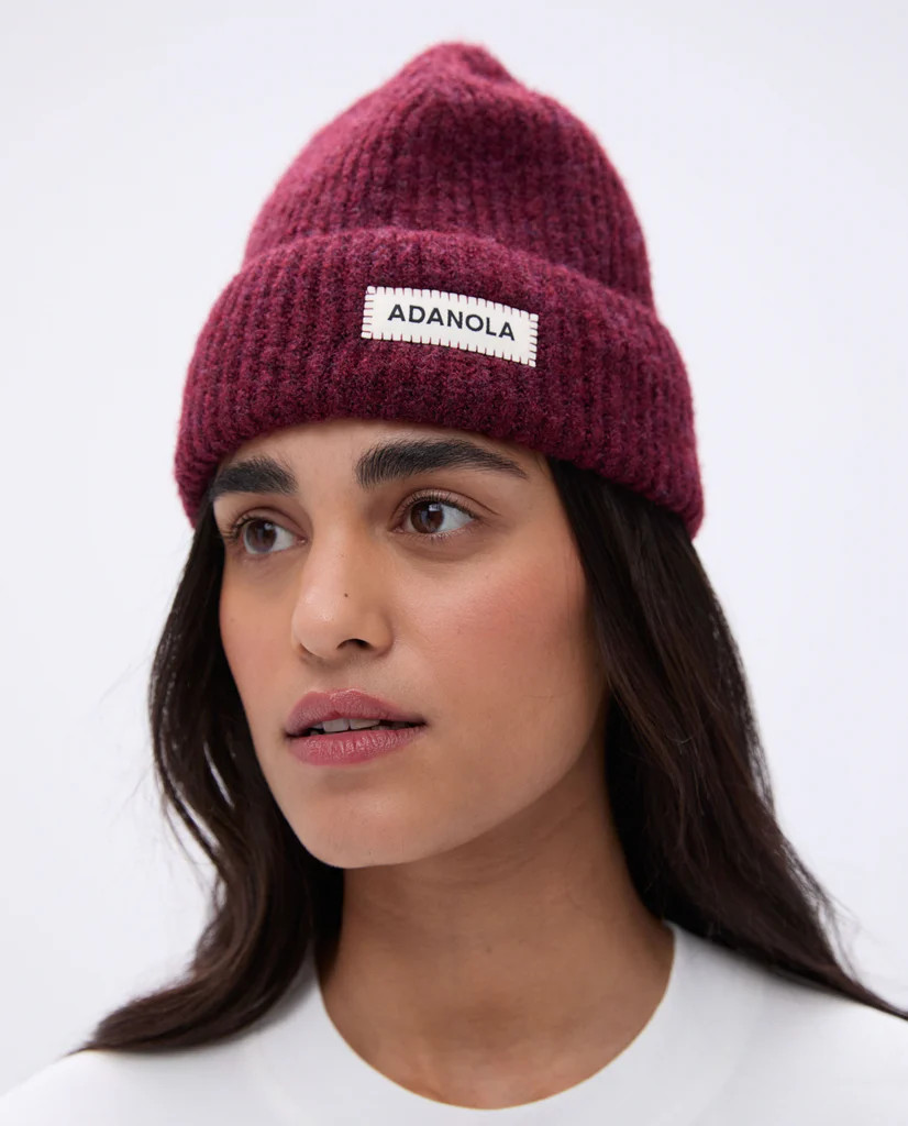 Knit Beanie - Dark Cherry | Adanola UK