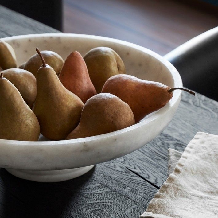 Williams Sonoma Marble Footed Fruit Bowl | Williams-Sonoma