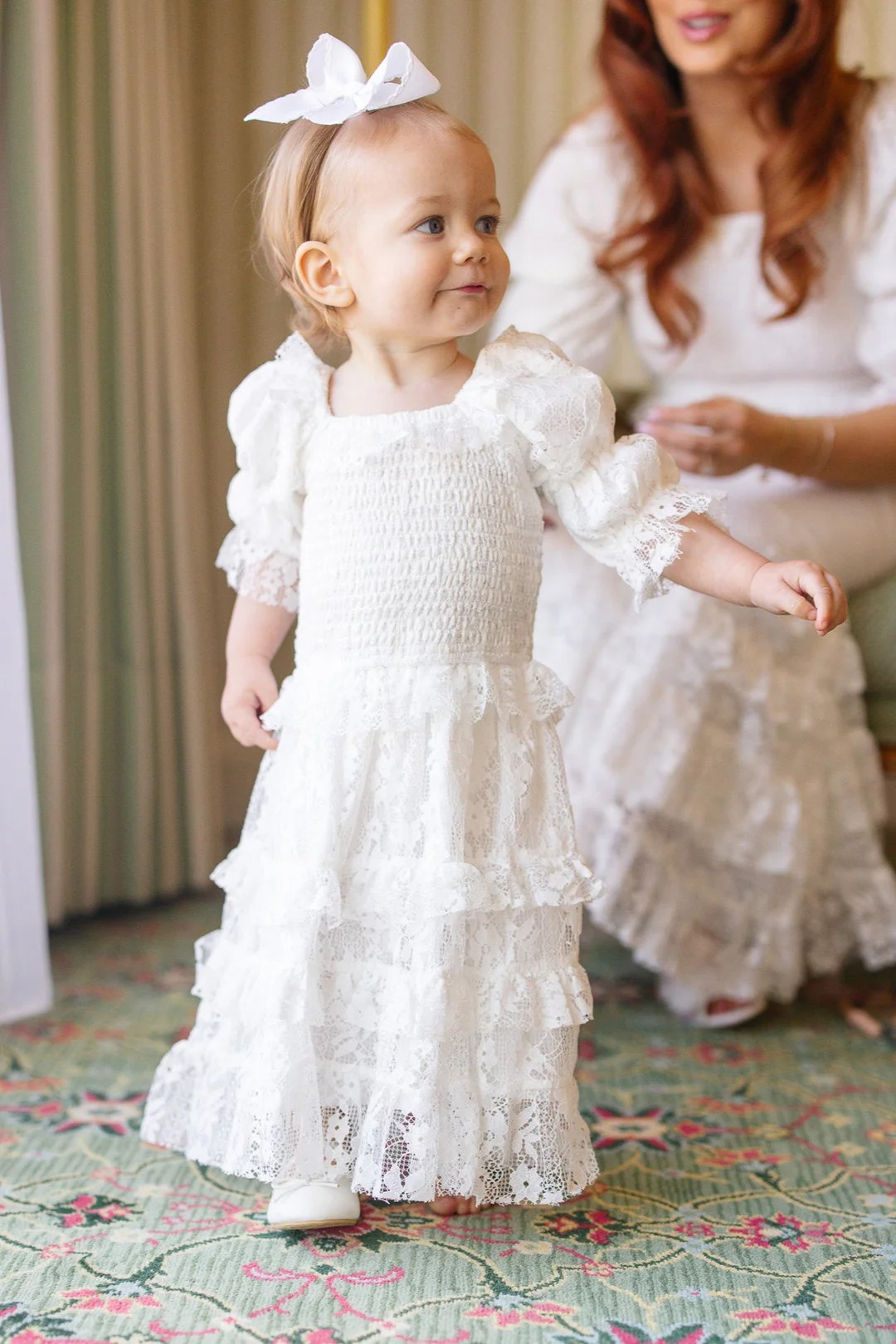Mini Froth Dress in White Lace | Ivy City Co