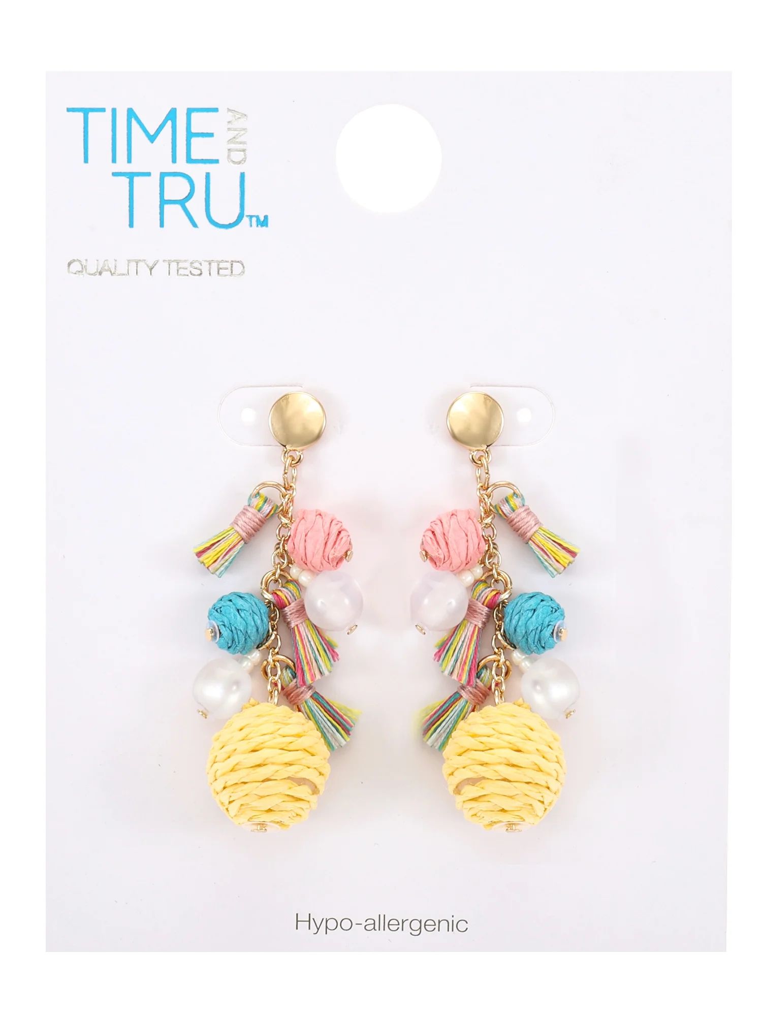 Time and Tru Women's Tassel Earrings, Multicolor | Walmart (US)