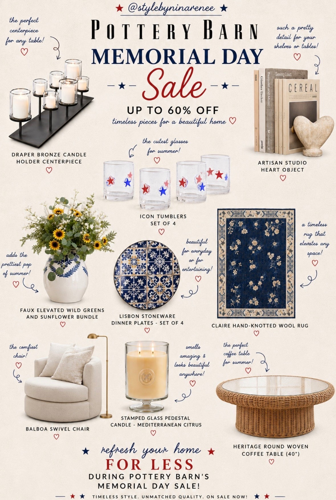 okayyyy but Pottery Barn’s Memorial Day sale is SO good this year 😍🤍 I rounded up some of my favorite timeless pieces + cozy home finds that look way more expensive than they are on sale 👏🏼 the chair… the coffee table… the candle holders 😭 obsessed. Everything is linked!

#PotteryBarnSale #PotteryBarn #HomeDecor #HomeFinds #LivingRoomDecor

#LTKgrwm #LTKmomlife #LTKHome