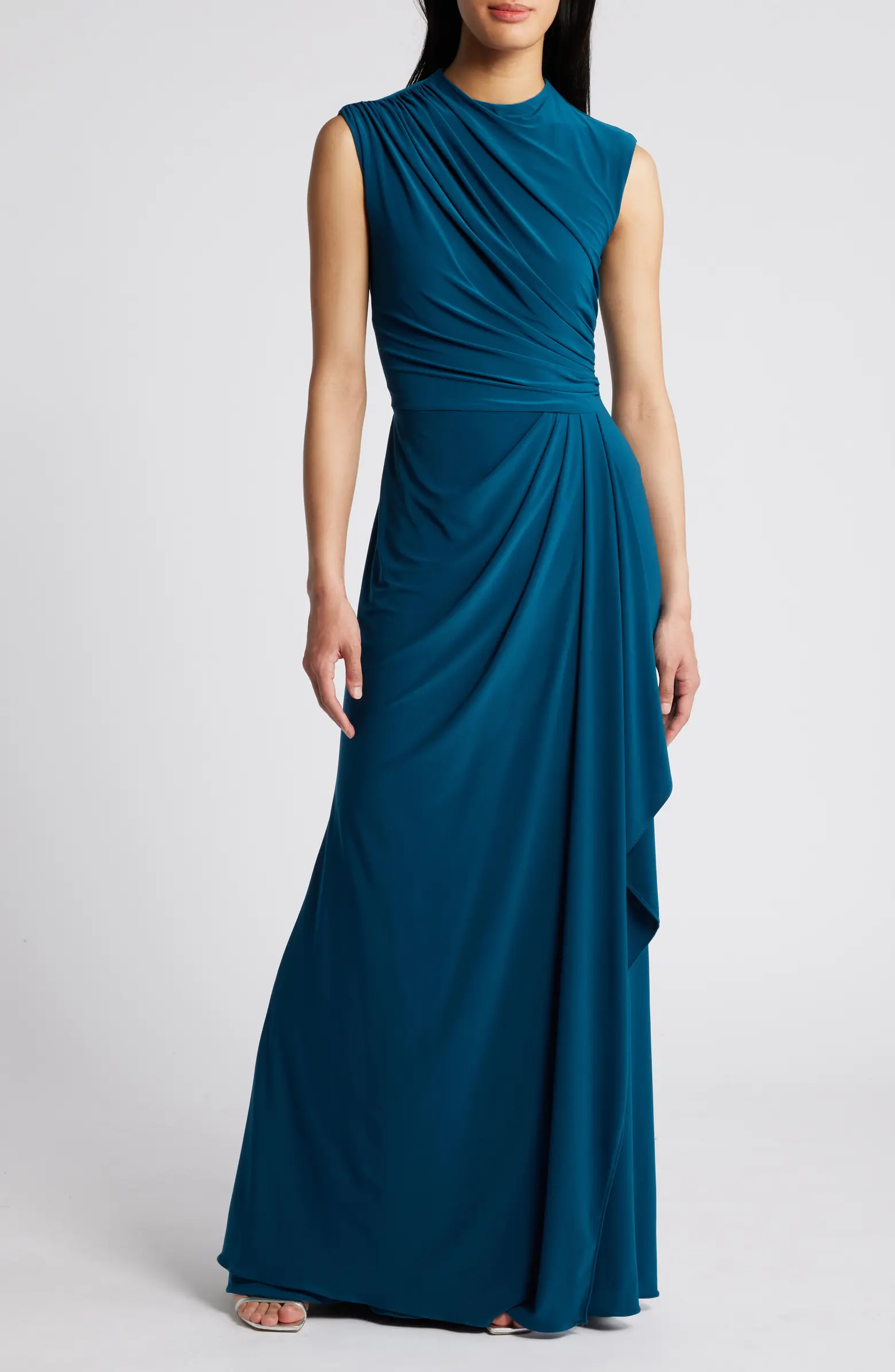 Ruched Sleeveless Gown | Nordstrom