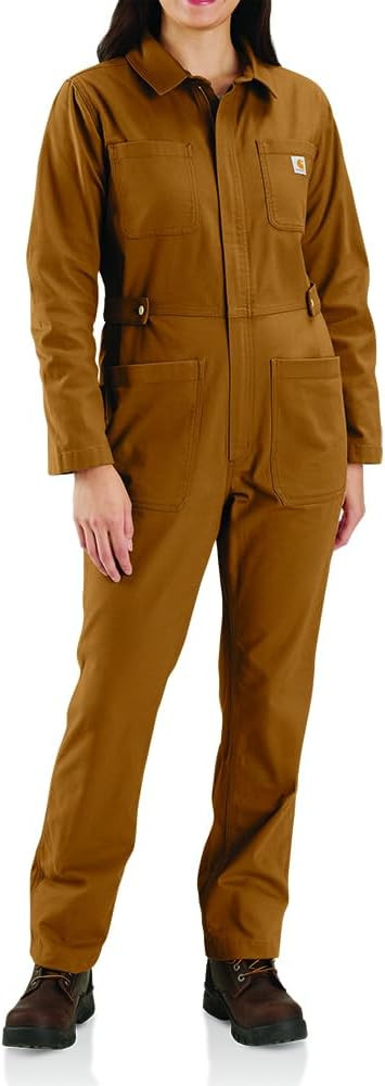 Carhartt Women's Rugged Flex Relaxed Fit Canvas Coverall | Amazon (US)