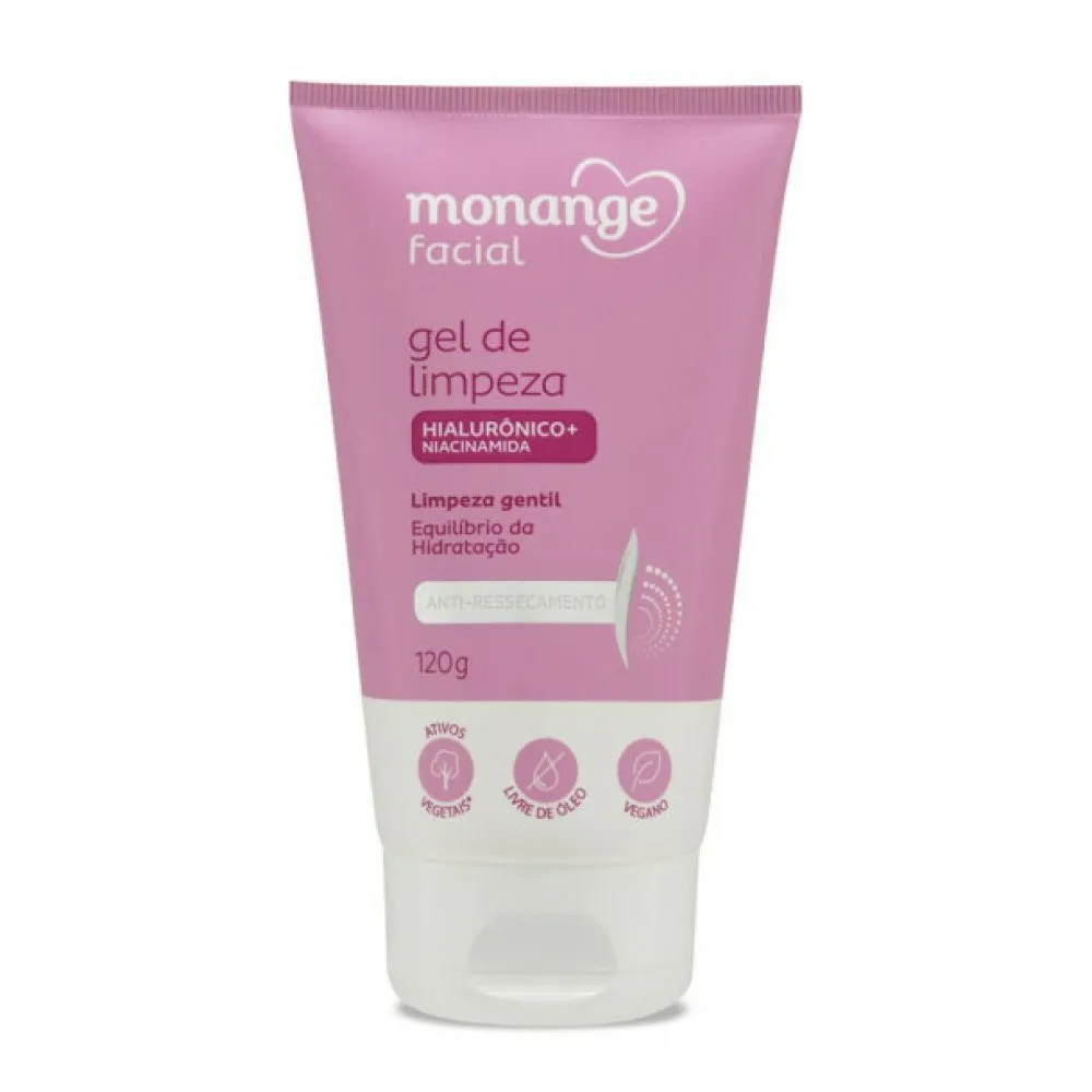 Gel de Limpeza Facial Monange Hialurônico + Niacinamida 120g - Drogaria Venancio | Farmácia Onl... | Drogaria Venancio BR
