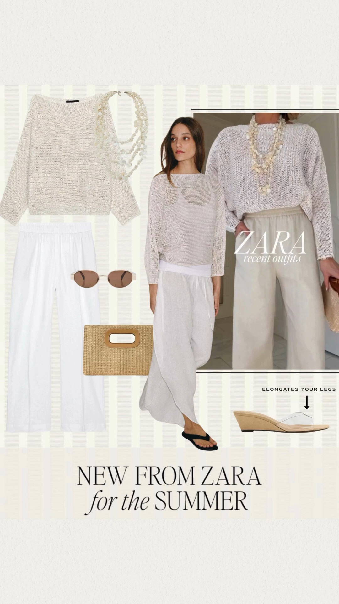 New summer outfits from @Zara 

I'm wearing size xs/2 in bottoms and small in tops. I am 5’7 for reference. 

#LTKSeasonal #LTKootd