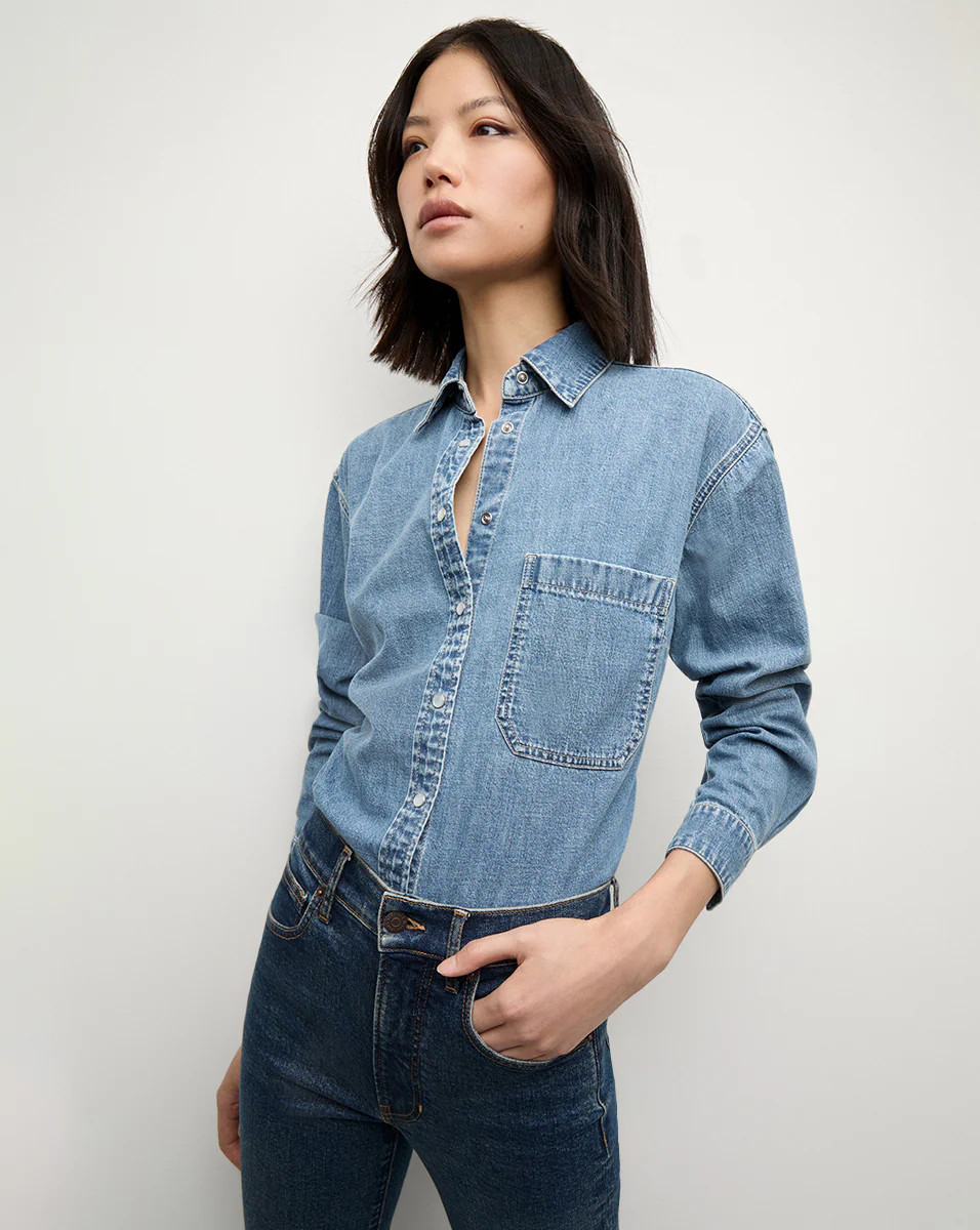 Aderes Denim Shirt | Veronica Beard