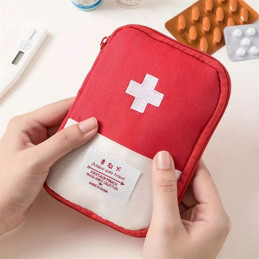 Borsa mini da pronto soccorso pronta per i viaggi - Organizer medico durevole per uso esterno e d... | SHEIN