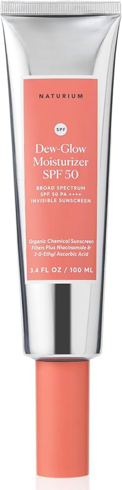 Naturium Dew-Glow Moisturizer SPF 50 PA++++ Jumbo, Daily Moisturizing Sunscreen & Face Primer, Sk... | Amazon (US)