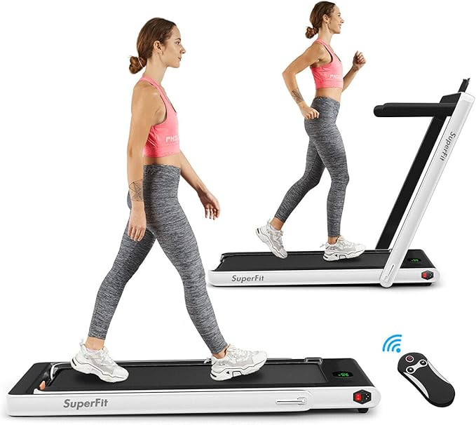 Goplus 2 in 1 Folding Treadmill, 2.25HP Superfit Under Desk Electric Treadmill, Installation-Free... | Amazon (US)
