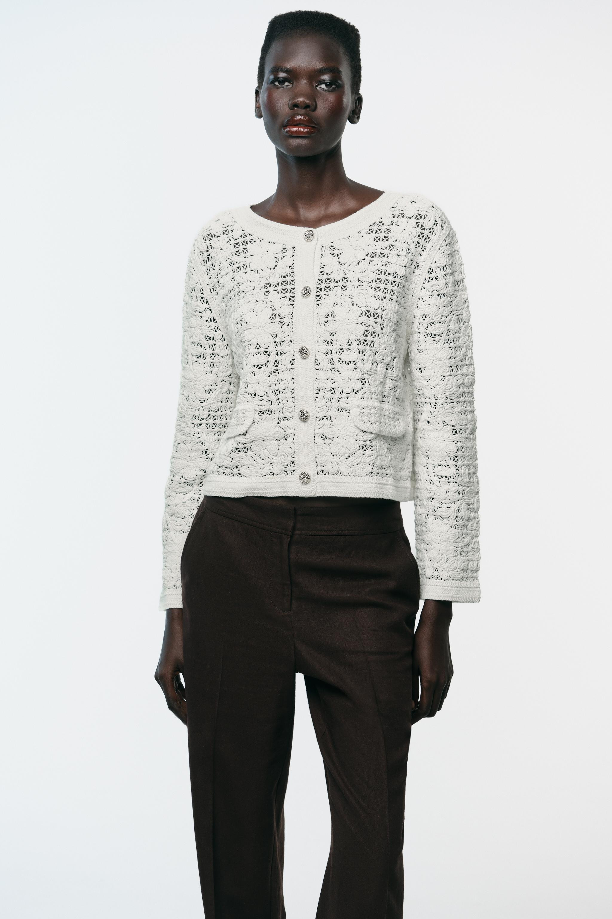 CROCHET BUTTON JACKET | Zara US