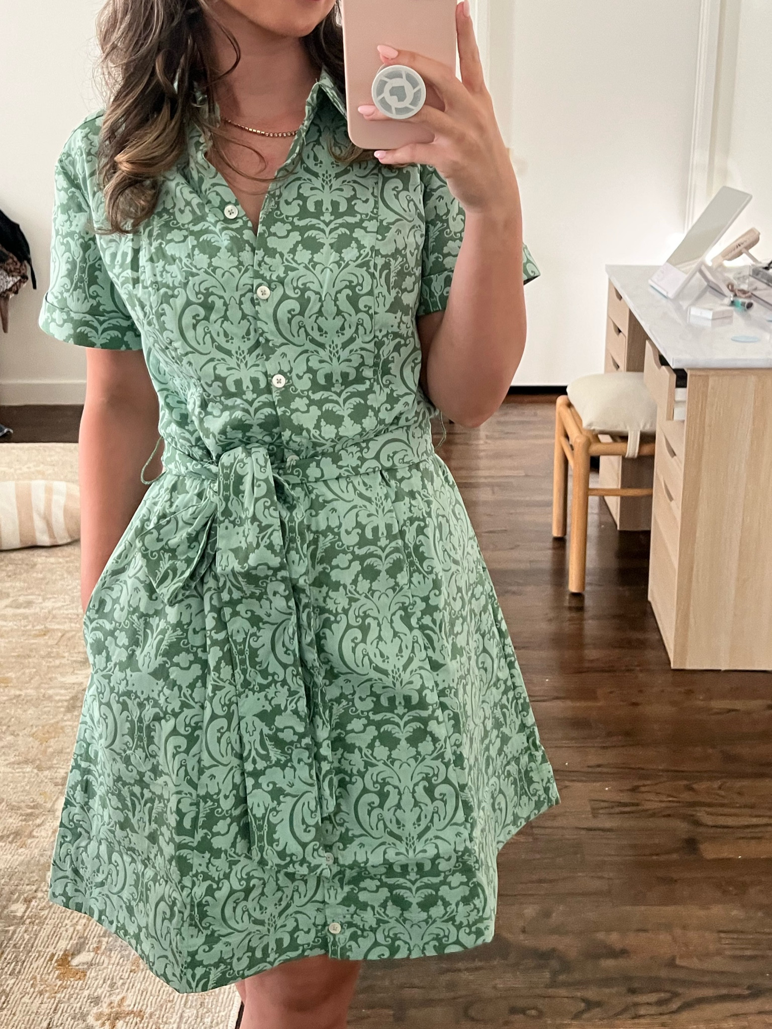 Fall dress,  hill house, green pattern dress, belted, nap dress, petite, dress under $200

#LTKstyletip #LTKworkwear