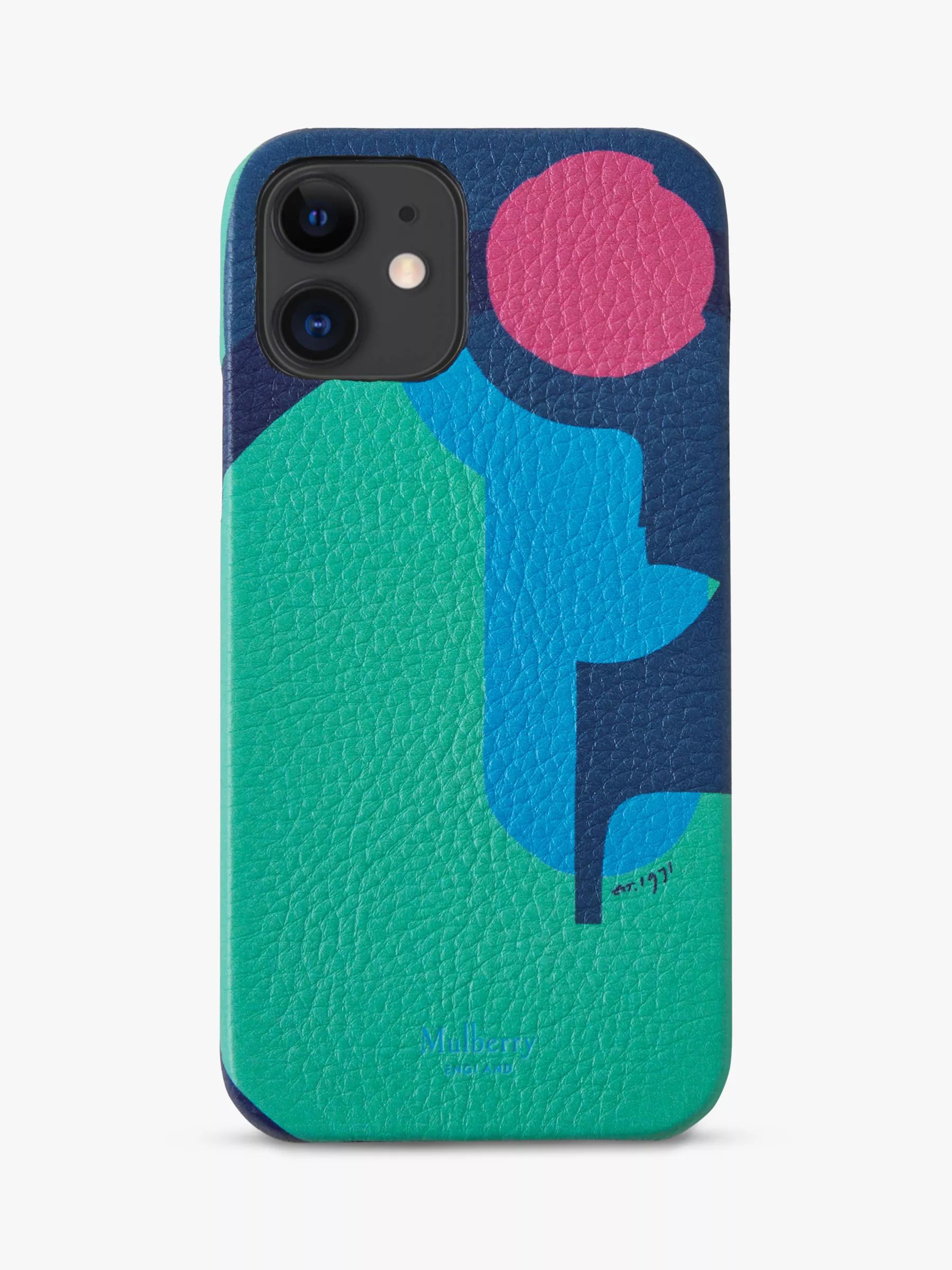 Mulberry Printed Leather iPhone 12 Cover, Multi | John Lewis (UK)