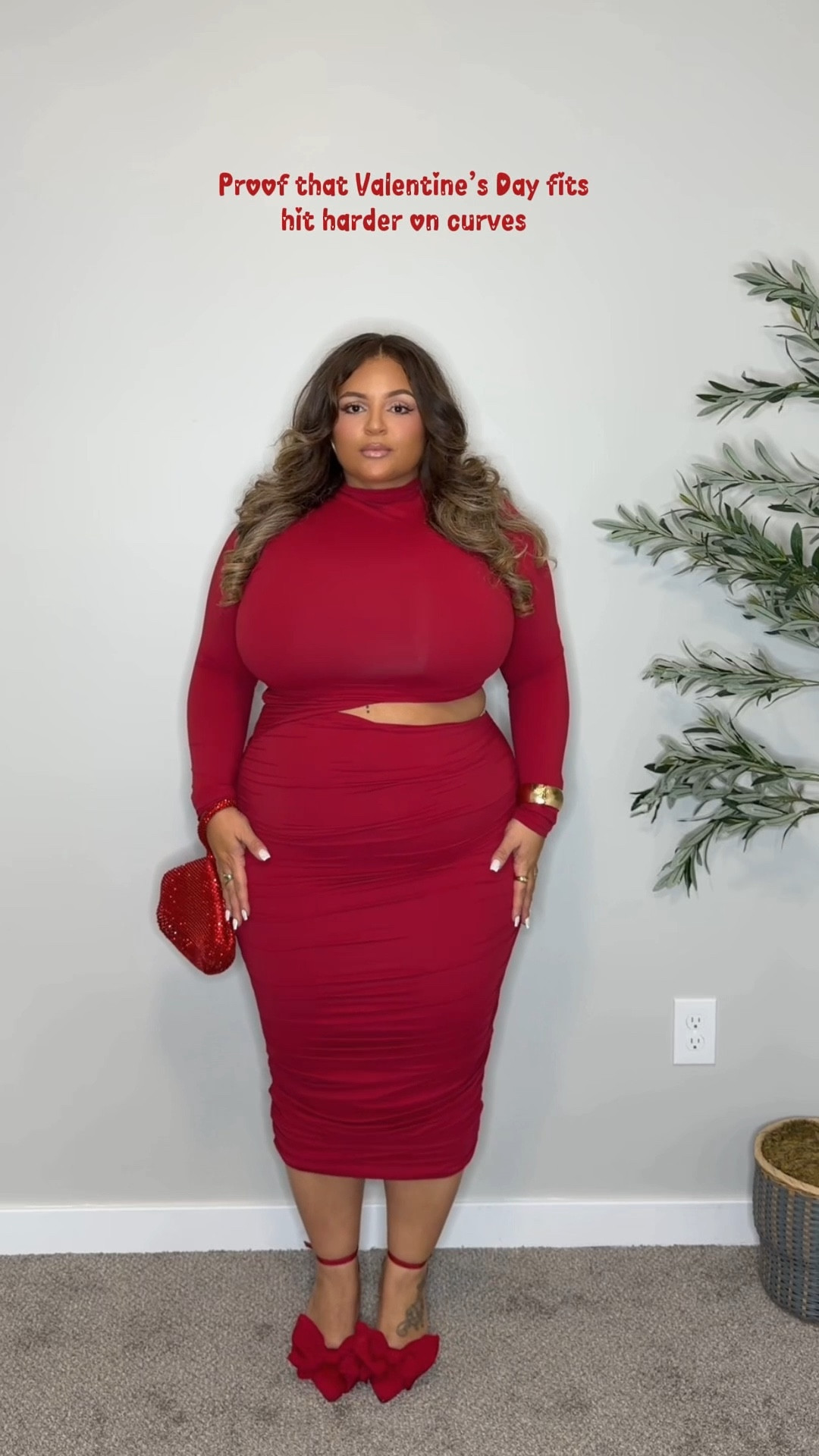 Wearing an xl in dress super stretchy!  Valentine’s Day inspo 

#LTKBeauty #LTKPlusSize #LTKFindsUnder100