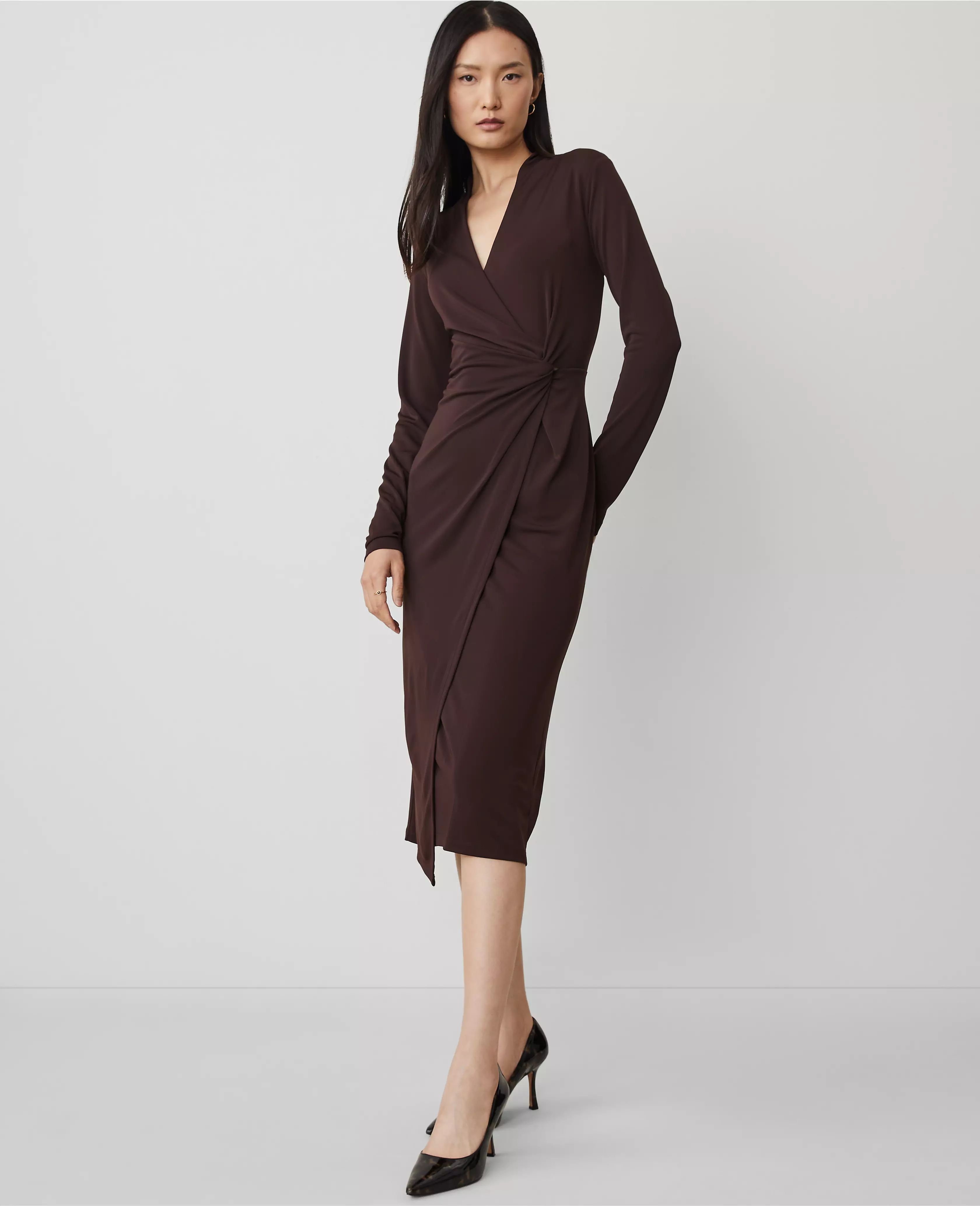 Twist Waist Midi Dress | Ann Taylor (US)