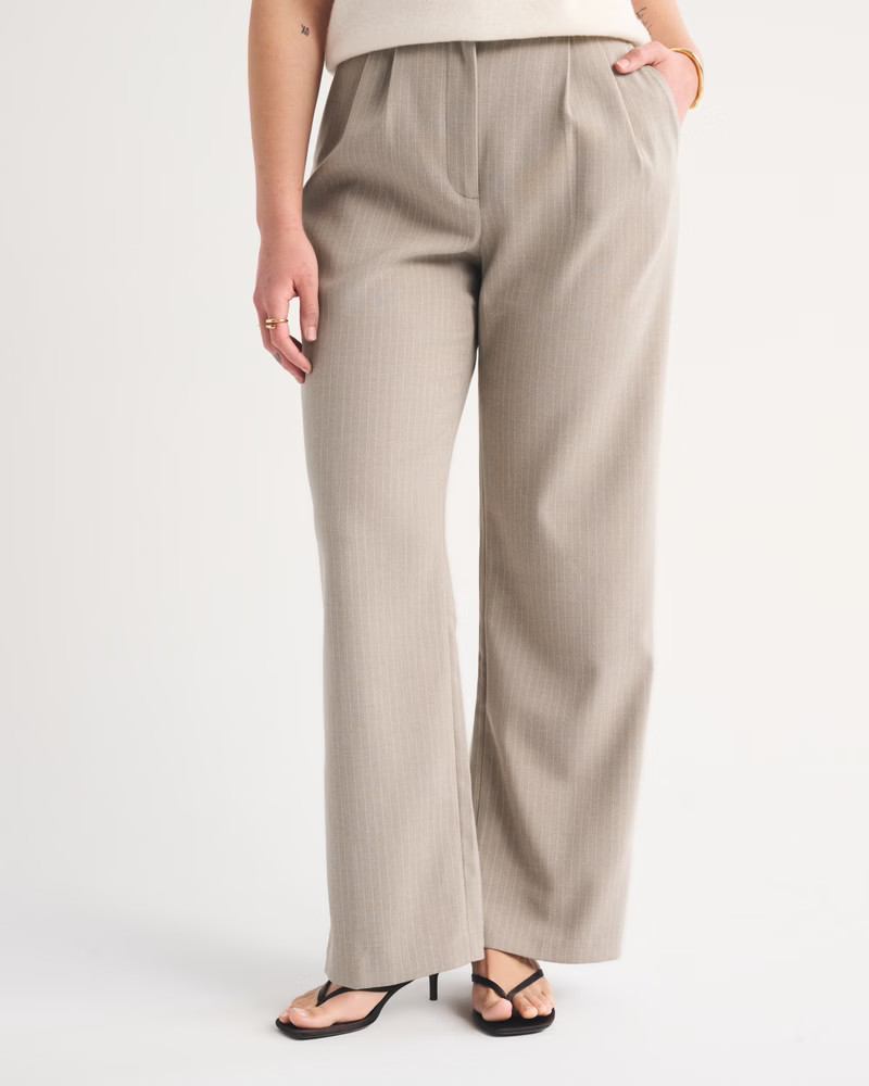 A&F Sloane Tailored Wide Leg Pant | Abercrombie & Fitch (US)