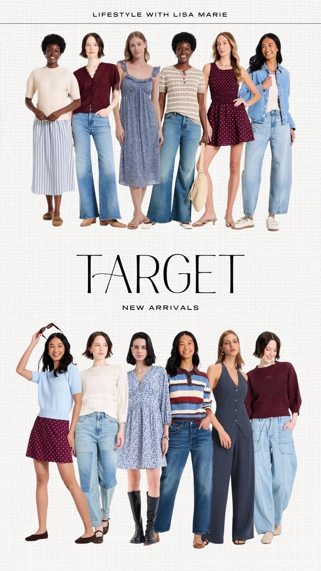 Target new arrivals for summer and early fall! Denim tops, jackets, jeans, shorts and trousers. Linen skirts and pants. Two piece matching sets. Neutral elevated casual outfits. Polka dot and stripe shirts, skorts, skirts and shorts. Lightweight sweaters and cardigans. Mom outfits and dresses.

#LTKmomlife #LTKSeasonal #LTKPetite
