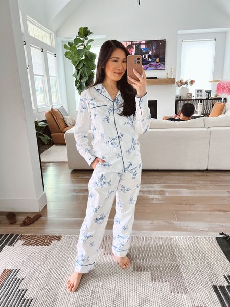 Cozy floral pjs I’ve been loving postpartum! So easy for pumping and nursing. Wearing size XS in these pajamas and the fur is great. Love how they have pockets too. 

#LTKSeasonal #LTKstyletip