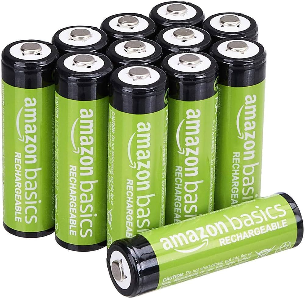 Amazon Basics 12-Pack Rechargeable AA NiMH Performance Batteries, 2000 mAh, Recharge up to 1000x ... | Amazon (US)