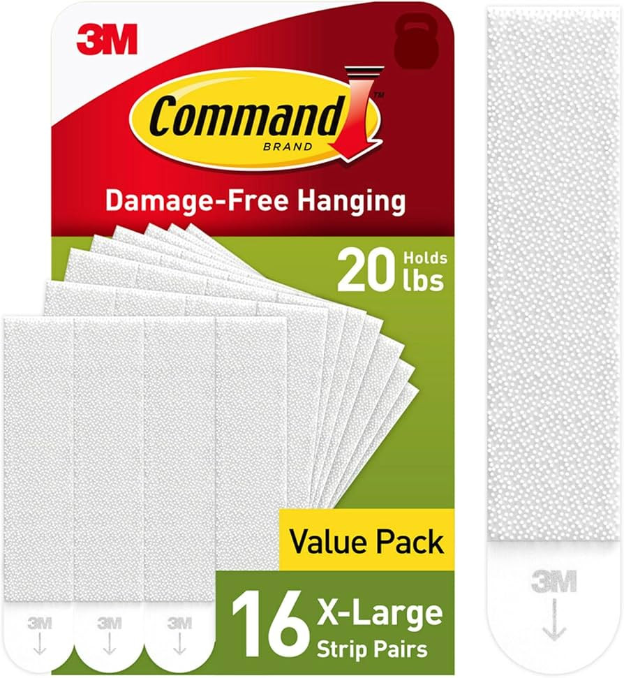 Command 20 lb XL Heavyweight Picture Hanging Strips 16 Pairs (32 Command Strips), Damage Free Han... | Amazon (US)