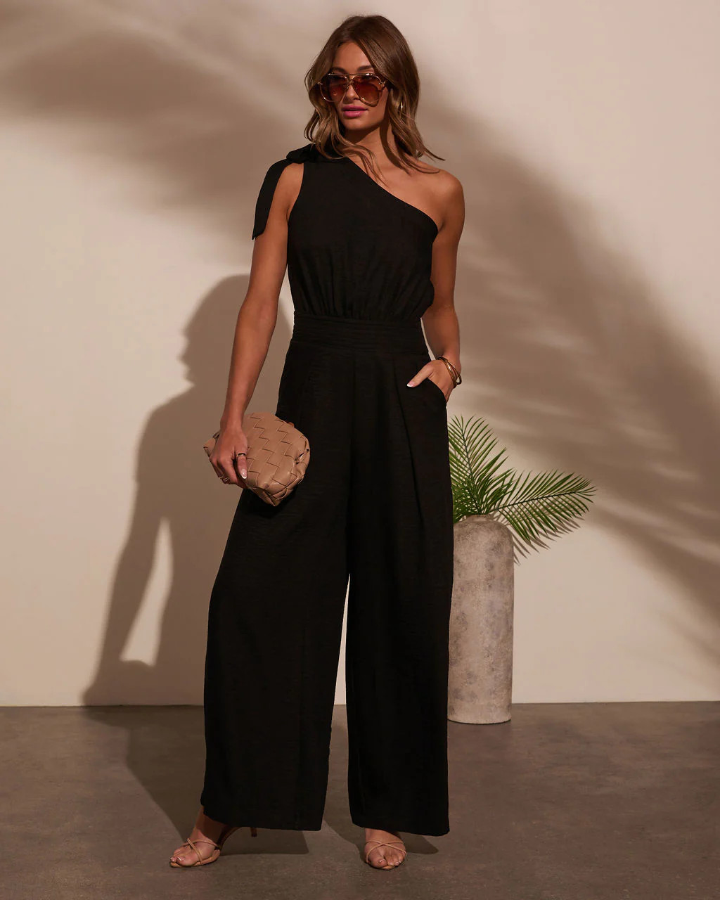 Relax & Repeat One Shoulder Jumpsuit | VICI