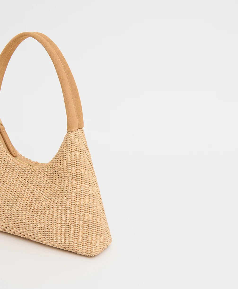 Mini Candy Bag - Natural Raffia/Budino Suede | MANSUR GAVRIEL