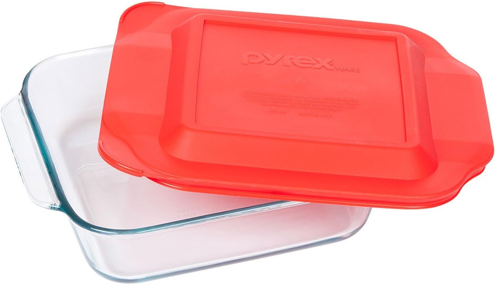 Pyrex 8 Inch Baking Dish, Red, 8-inches Square | Amazon (US)