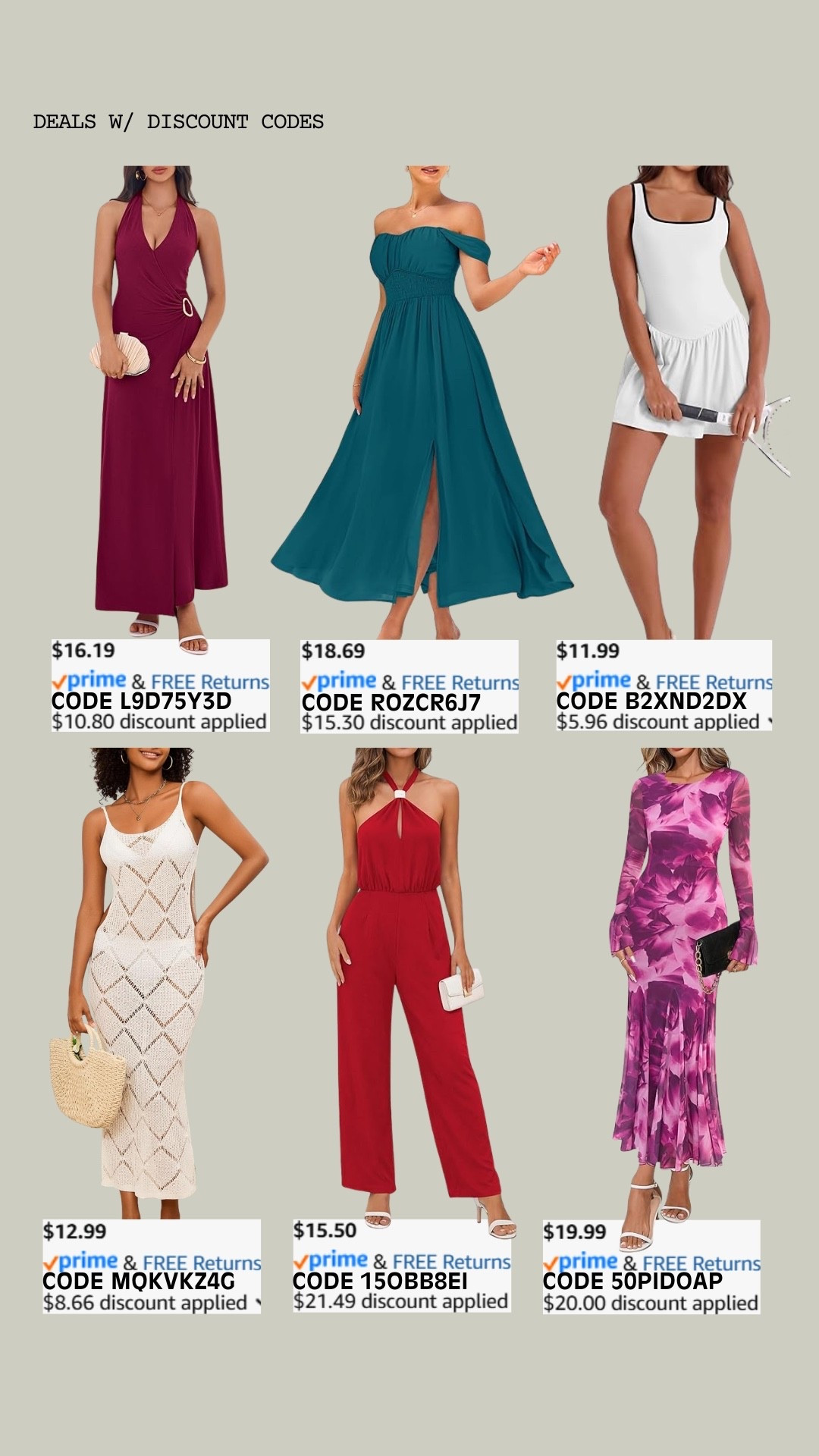 PROMO CODE DEALS ON AMAZON!

Promo codes are entered are on the check out screen where you select payment method. 

Codes & coupons only work for a limited time! If you get an error, it may have maxed the color/size you selected.. so try another one. Sometimes it helps to check out one item at a time! 

SCREENSHOT TO EASILY COPY/PASTE PROMO CODE AT CHECKOUT! 

#affordablestyle #amazonstyle #amazondeals #everydayoutfits

#LTKootd #LTKMidsize #LTKSaleAlert