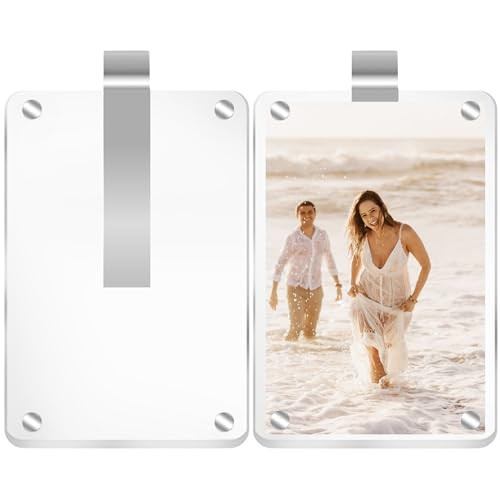 MOTOFITOOL Car Sun Visor Photo Holder, 2 Pack Universal Magnetic Car Visor Clip, Personalized Picture Frame for Cars, Photo car visor clip | Amazon (US)