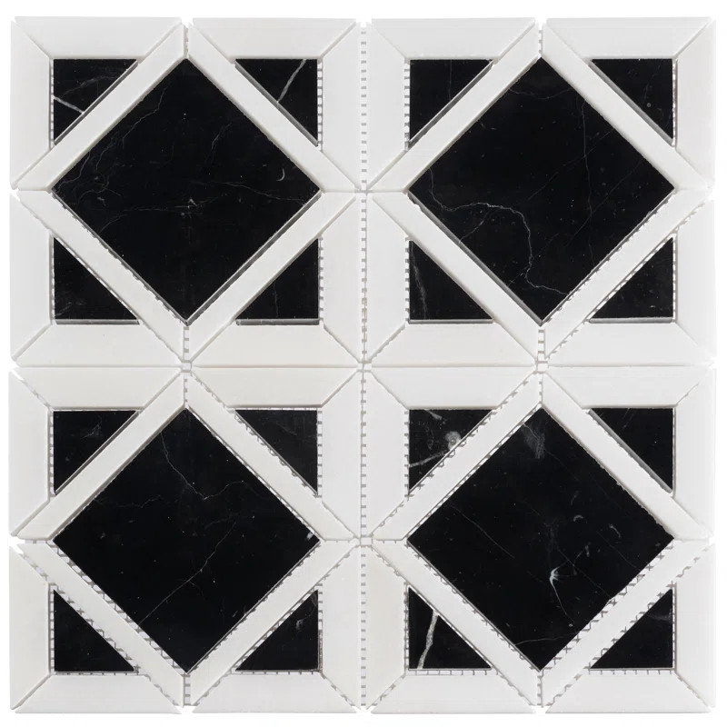 Maquette 12 5/8" x 12 5/8" Marble Novelty Mosaic Wall & Floor Tile | Wayfair North America