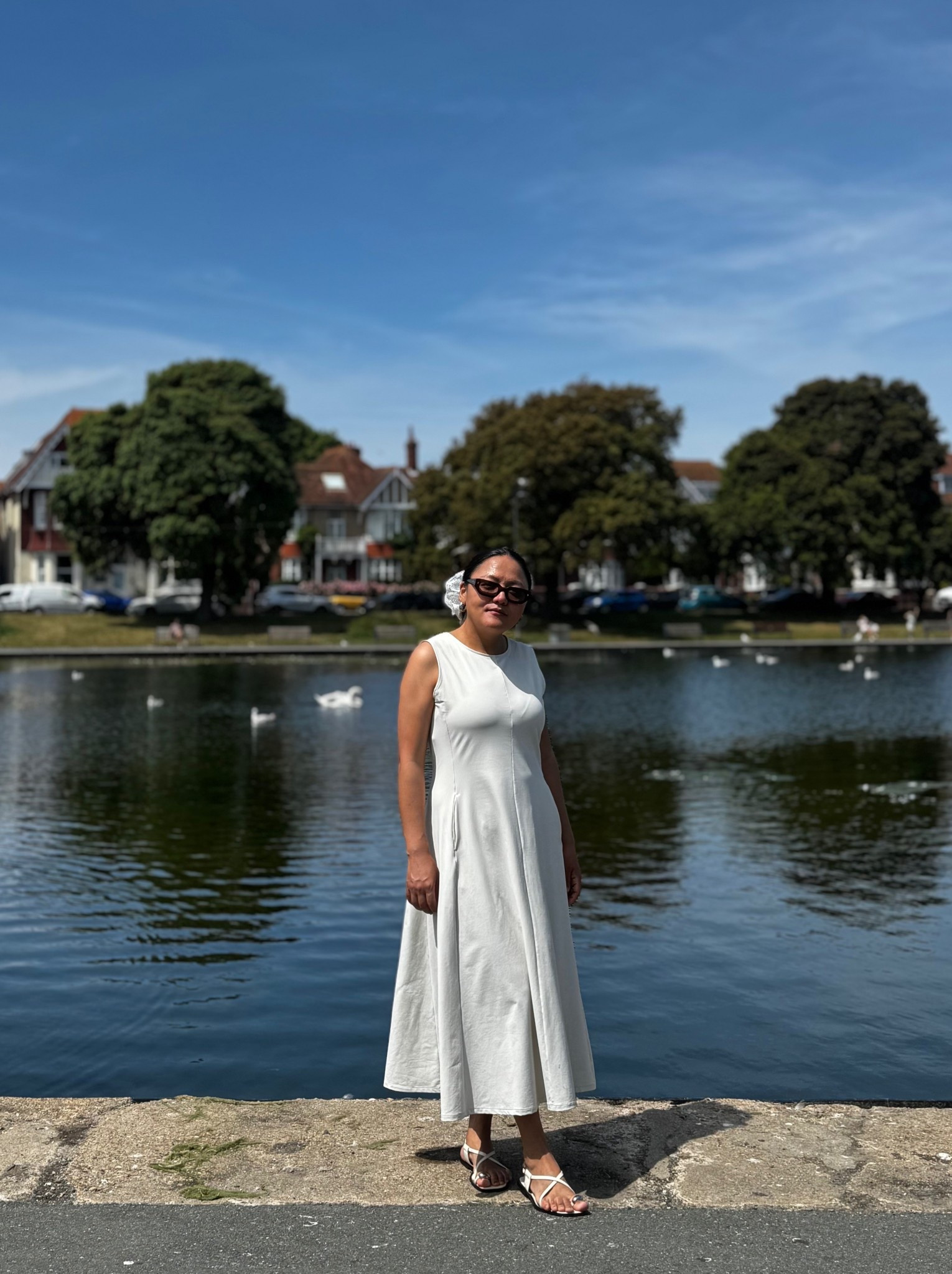 A comfy & simple outfit for the outdoor family bbq.

maxi dress, petite dress, petite style, summer dress, Uniqlo dress, modest outfit, minimal outfit, scrunchie, metal toe flats, summer sandals, white maxi dress, neutral styling 

#LTKpetite #LTKeurope #LTKsummer