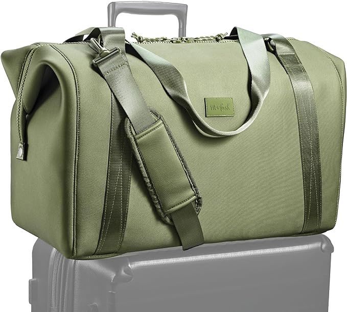 Fit & Fresh Premium Neoprene Weekender Bag, Travel Bag with Trolley Sleeve, Large Overnight Bag, ... | Amazon (US)