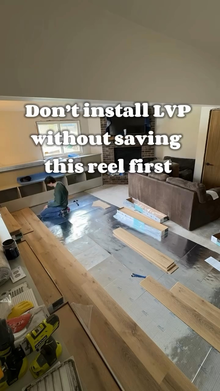 🗣️ SAVE THIS BEFORE YOU INSTALL YOUR LVP FLOORING

PHEW! I’m glad I caught you before you got started. Here’s my top 5 tips for and easy peasy LVP install:

1️⃣ Acclimate the planks - Leave them in the room you’re installing them for 48hrs. This will allow the boards to expand or contract according to your home’s temp and humidity levels before install

2️⃣ Prep the subfloor - Clean, level, and smooth for that flawless finish. Trust me, it’ll be worth it in the long run for the longevity of your flooring.

3️⃣ Plan your layout and mix your boxes (I open three boxes at a time) - avoid awkwardly cut boards and having those teeny tiny end pieces and allows for a more natural appearance between planks. 

4️⃣ Leave expansion gaps - most brands call for 1/4-inch from walls to avoid buckling with changes in the boards has your house adjusts to outside temperature changes.

5️⃣ Use the right tools - Tapping block, pull bar, & a rubber mallet are going to be your BFFs! I would also invest in knee pads or a mat to kneel on.

While it can look intimidating - LVP installation is actually pretty easy with a little practice. Is this something you would tackle in your own home?

Special shoutout to @loweshomeimprovement for this beautiful flooring! 

Follow @therieshouse for more DIY inspiration and tips on how to creat your dream house.

Happy DIYing

#diy #homedesign #diythedamnthing #lvp #vinylflooring #lvpflooring #homeimprovement #homerenovation #lowesfinds #lowespartner