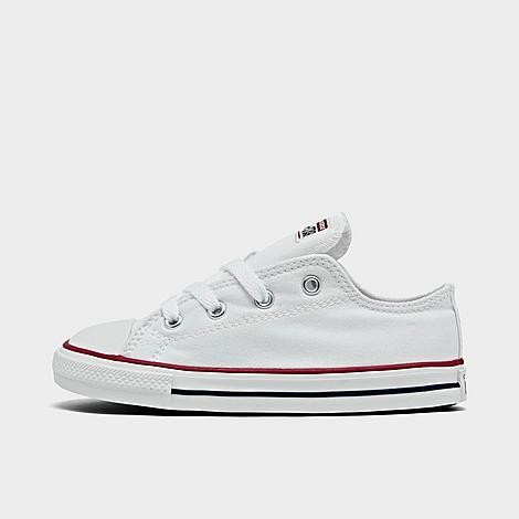Converse Kids' Toddler Chuck Taylor Low Top Casual Shoes in White/White Size 4 Canvas | Finish Line (US)