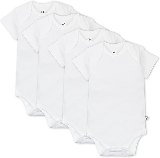HonestBaby unisex-baby 4-pack Short Sleeve Bodysuits One-piece 100% Organic Cotton for Infant Bab... | Amazon (US)
