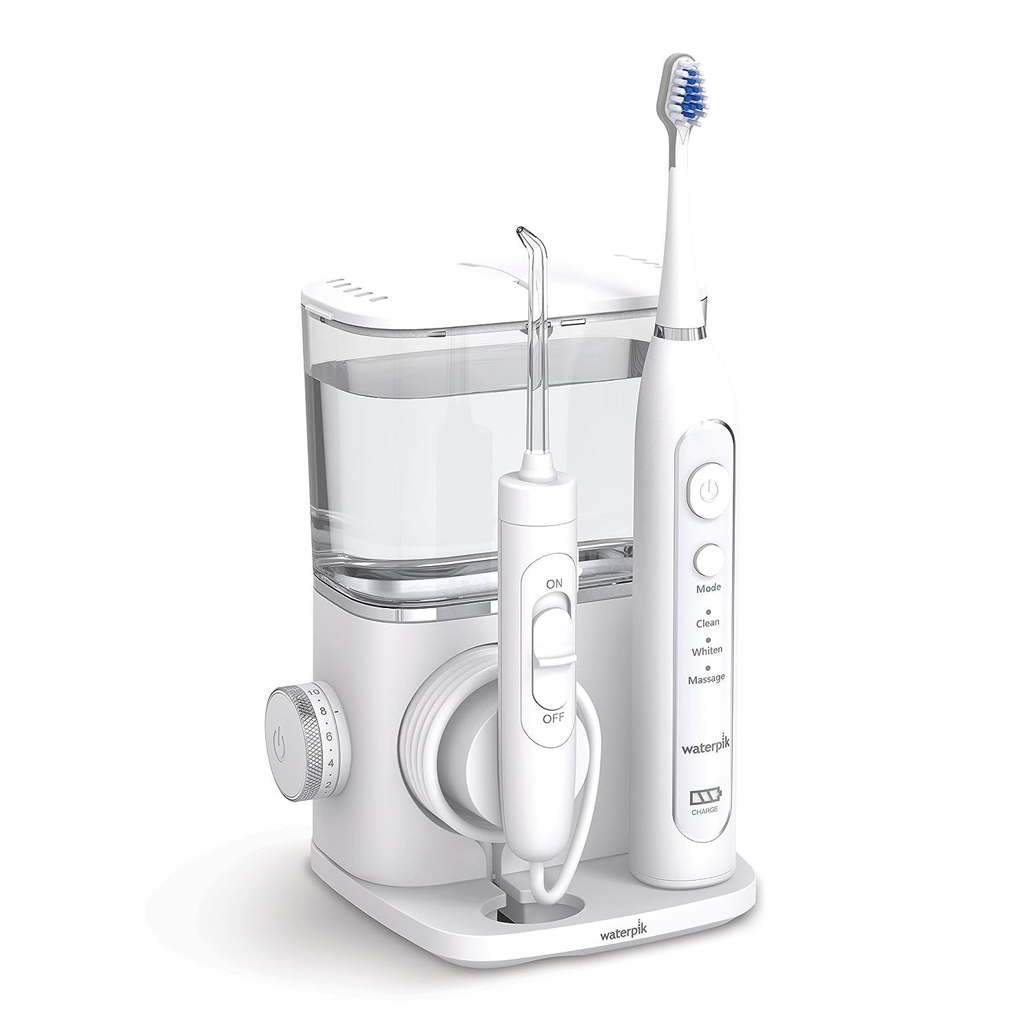 Waterpik CC-01 Complete Care 9.0 Sonic Electric Toothbrush with Water Flosser, White, 11 Piece Se... | Amazon (US)