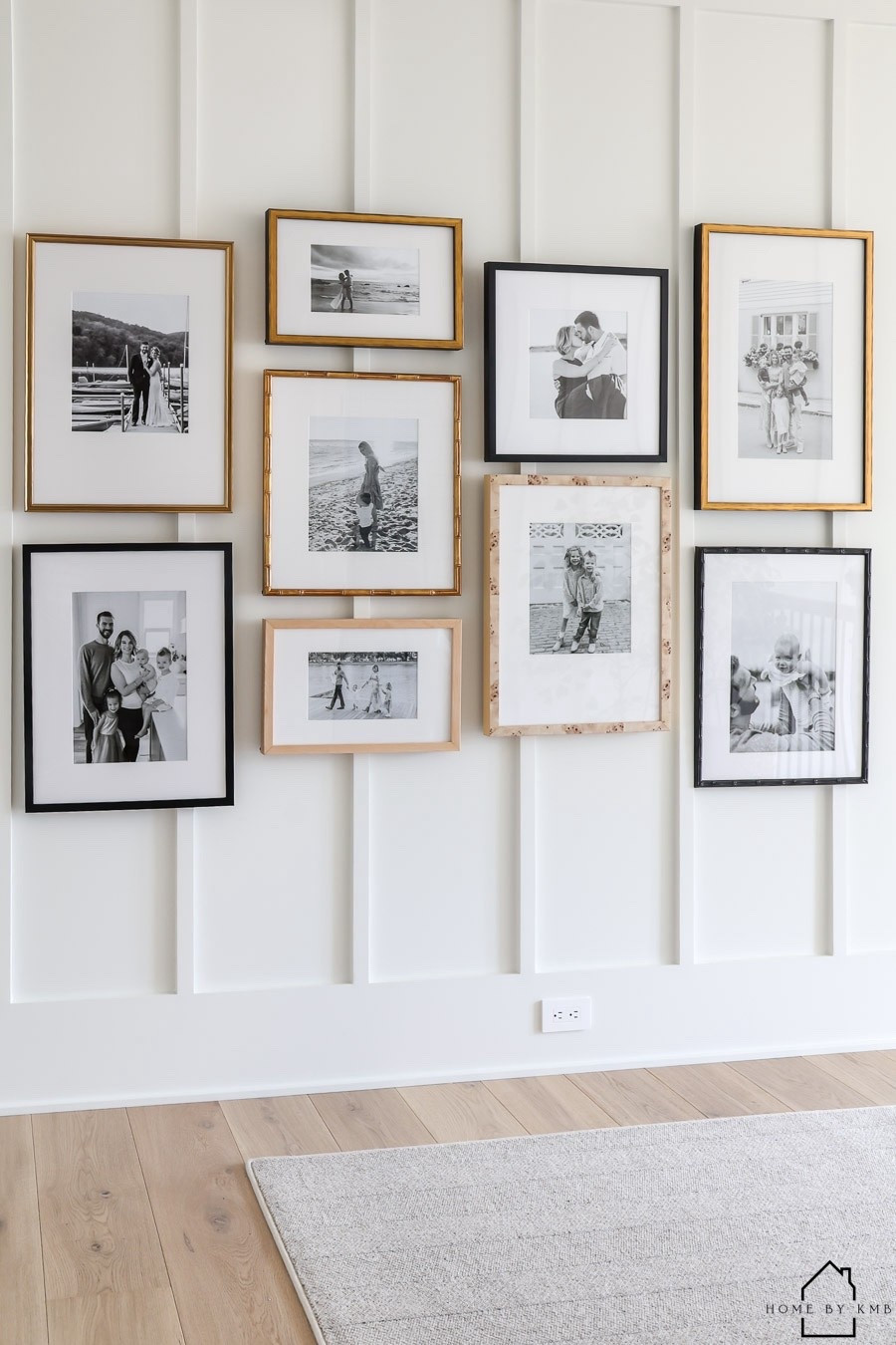 Eclectic gallery wall frames from Framebridge! With modern board and batten wall treatment. Wall color is SW Alabasterr

#LTKHome