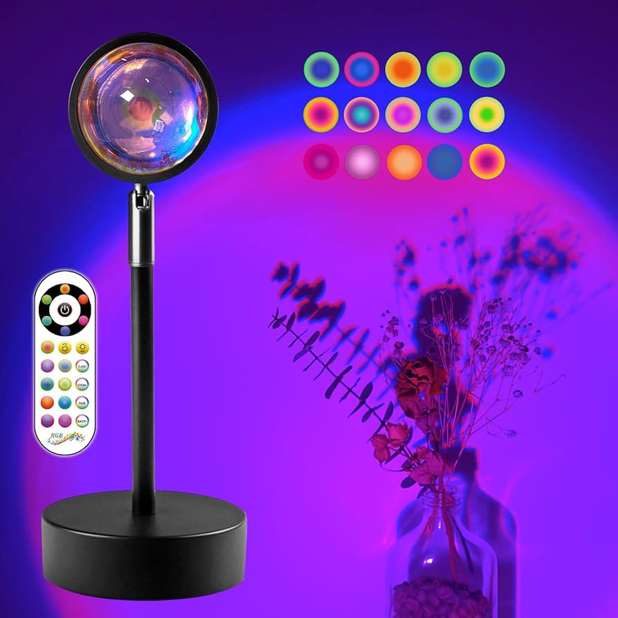 Sunset Lamp Projector Sunset Night Light Sunset Projection Lamps Christmas Sunset Light with Remo... | Amazon (US)